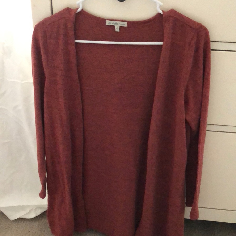 Brick red soft cardigan